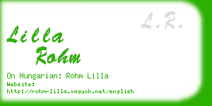 lilla rohm business card